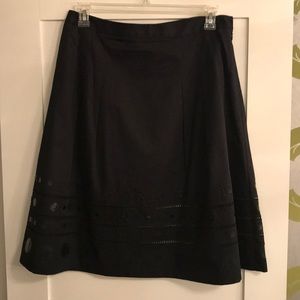 Black A-line skirt